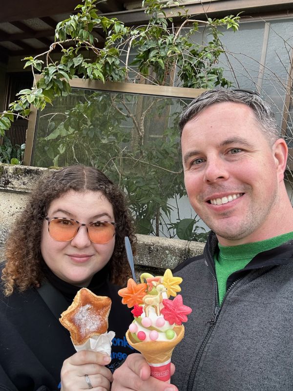 Getting the Famous Ice Cream on Miyajima Island