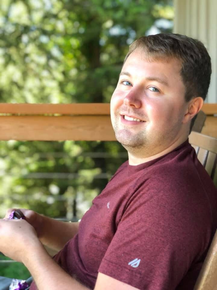 Tanner Unwinding on the Porch
