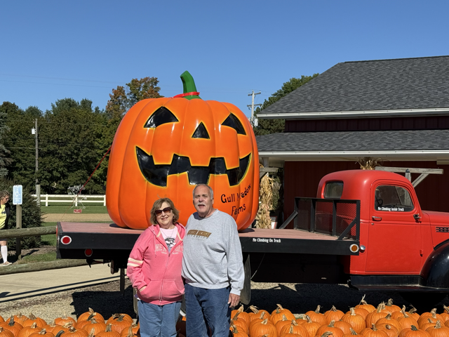 Amanda's Parents Picking Out Pumpkins at the Farm