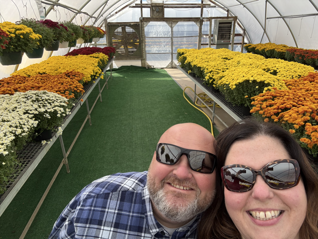 Picking Out Fall Mums at the Farm