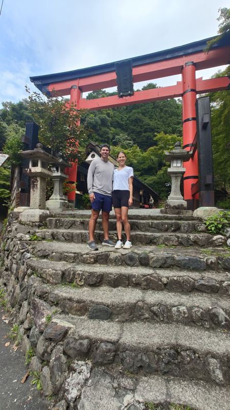 Visiting a Shrine in Japan