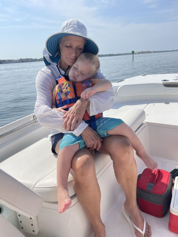 Zeke Sleeping on Grandma