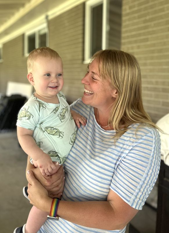 Zeke with Birth Mom Jean