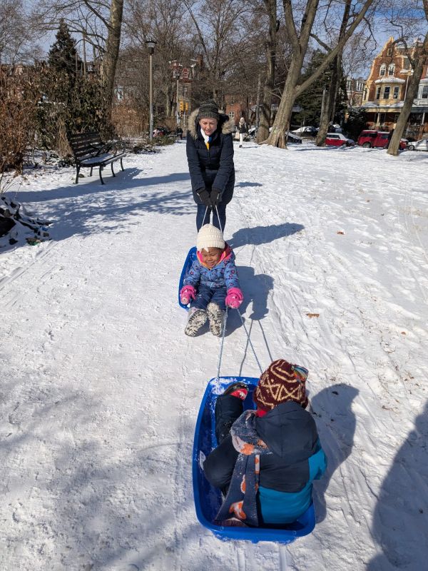 Sledding in the Park