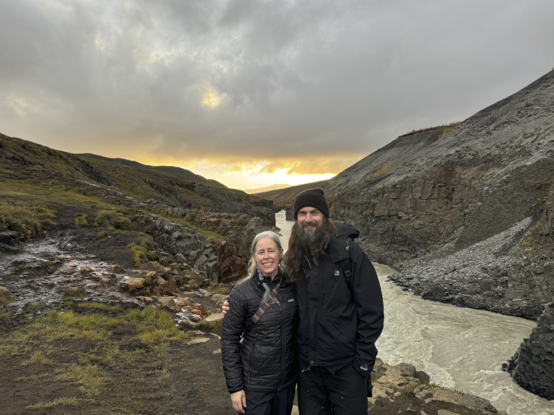 Hiking Basalt Columns Along a River