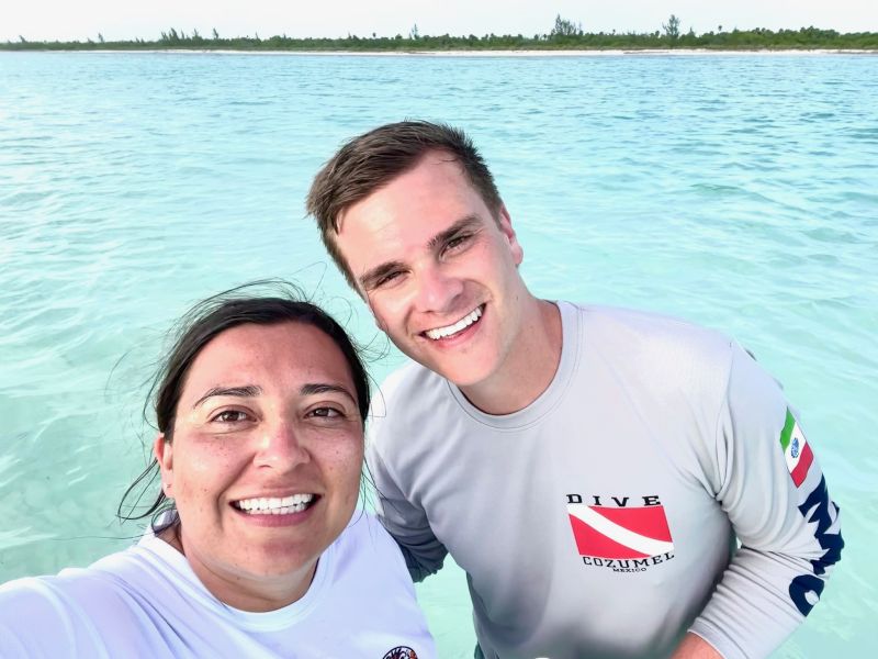 Snorkeling in Cozumel in Mexico 