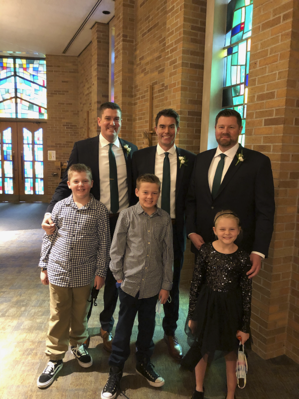 Ryan With His Brothers and Family