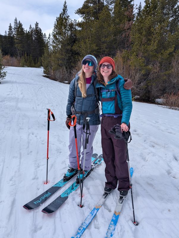 Trina Skiing with Her Best Friend Kristin