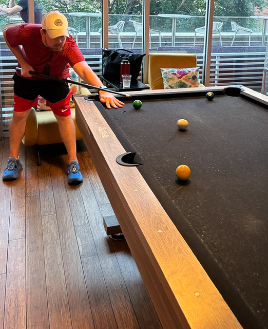 Justin Playing Pool