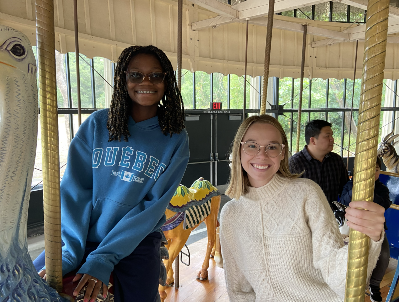 On a Carousel with Jayden's Sister